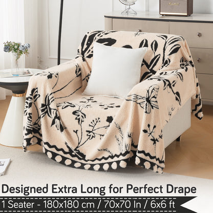 Buy Butterfly Garden Noirea Series Luxury Plush Sofa Throw – Single Seater Sofas | HOKIPO