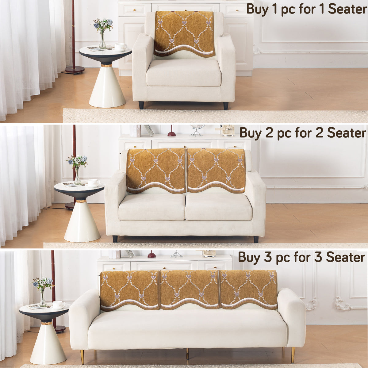 Serene Curves Sofa Cover Mat, Love Trails
