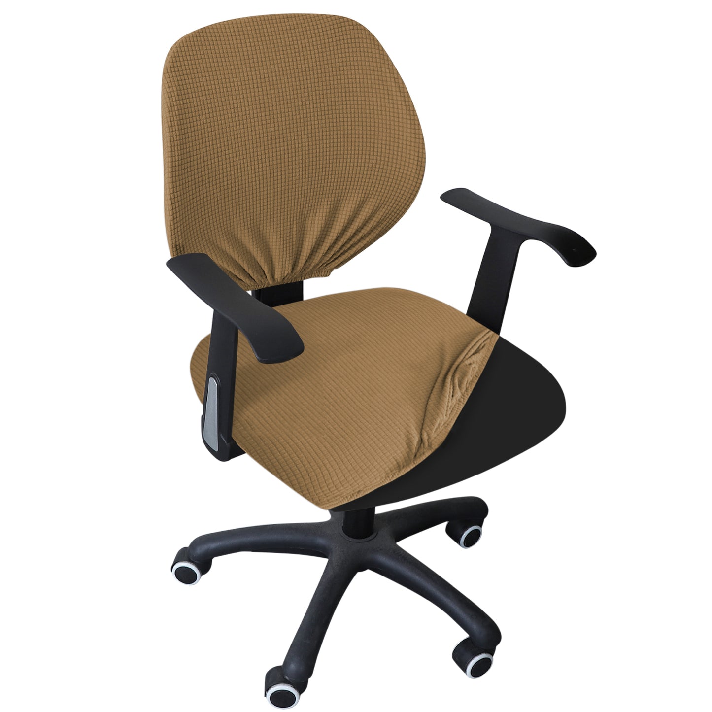 Light Brown revolving chair cover Chair cover | Hokipo