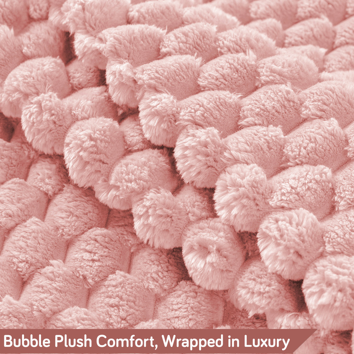 'BunnySoft Series' Plush Sofa Cover Throw for Sofa Seat & Back, Flamingo Pink