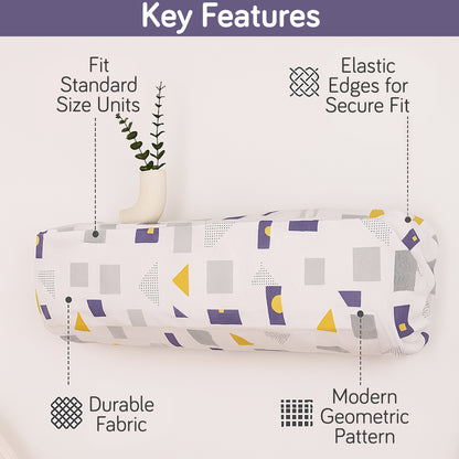 Dustproof, Waterproof & Washable Indoor AC Cover - Geometric Abstract