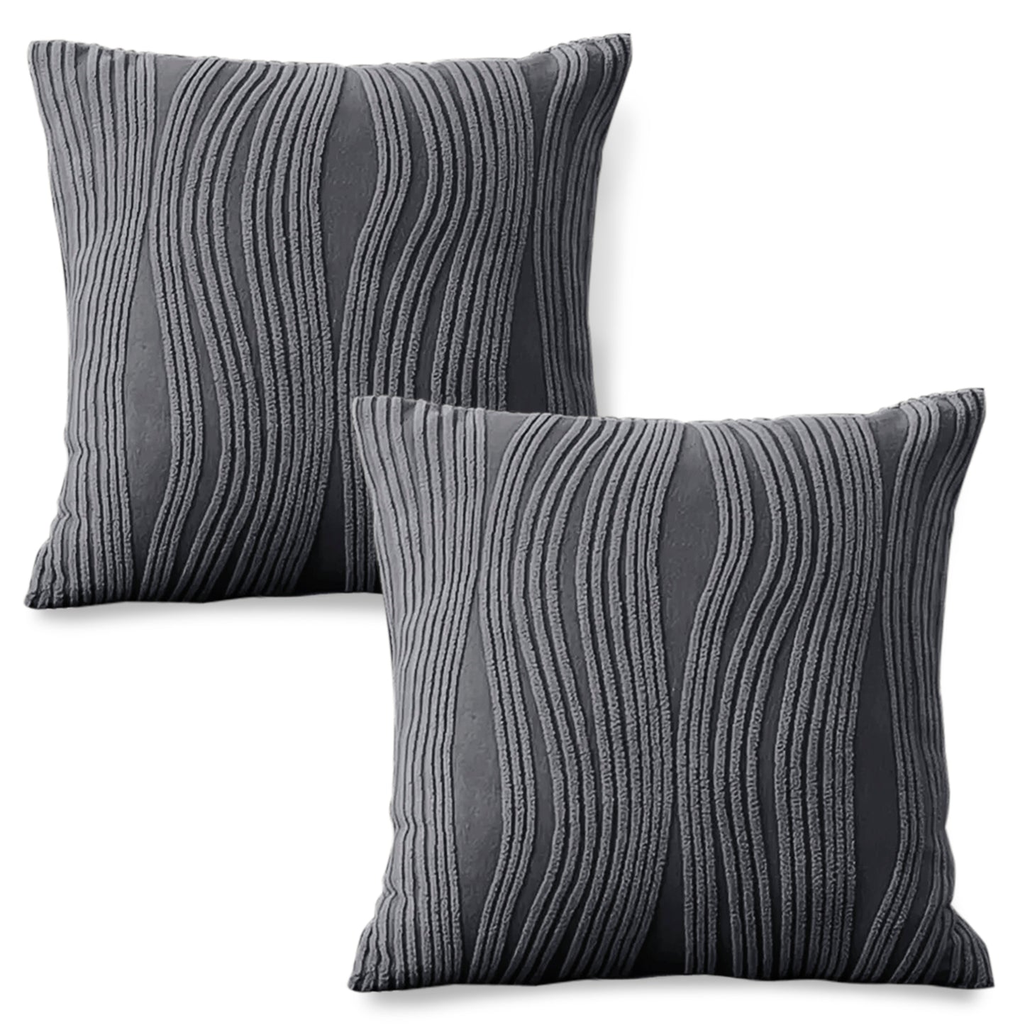 Nestiva Series Premium Knitting Jacquard Sofa Cushion Cover - Porpoise Grey