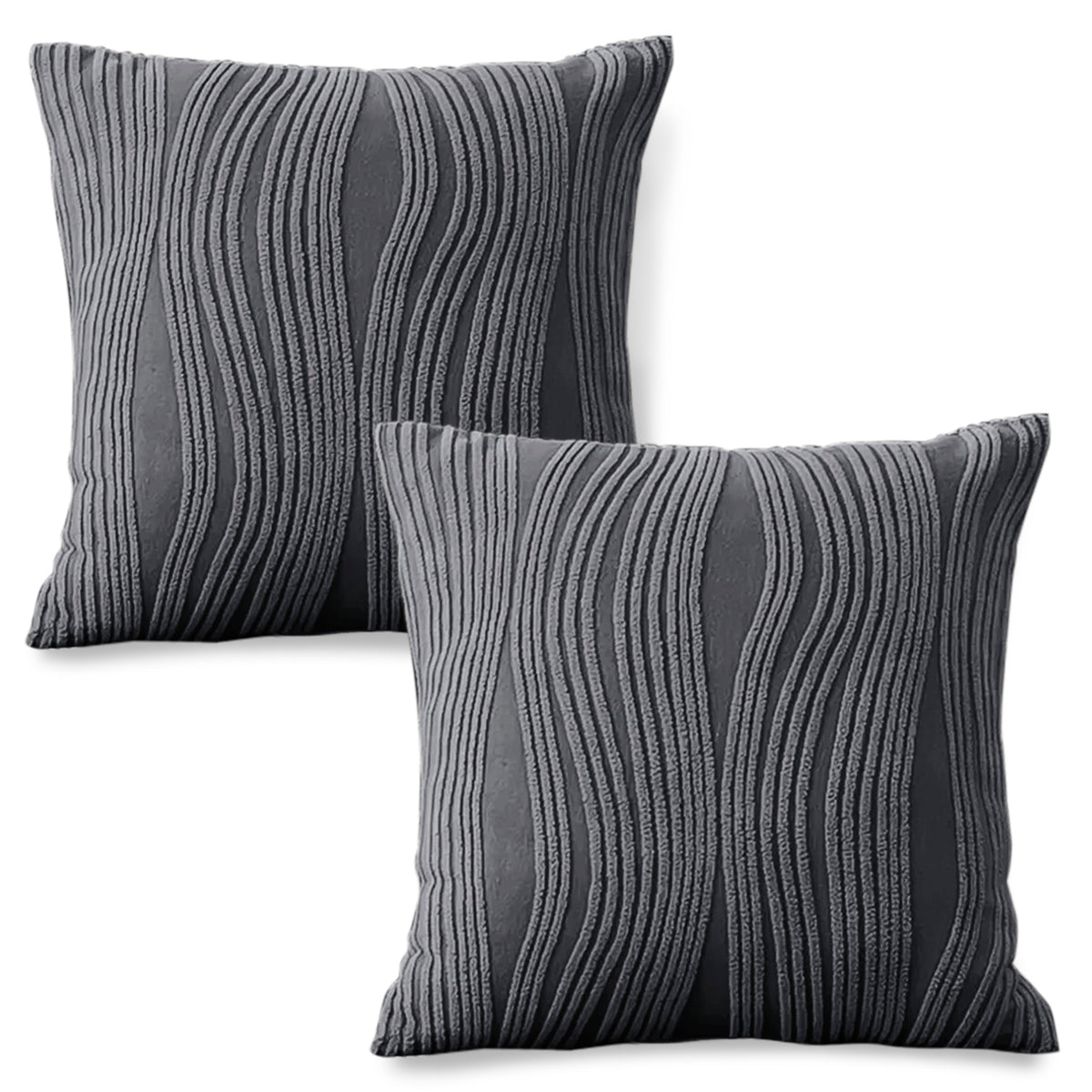 Nestiva Series Premium Knitting Jacquard Sofa Cushion Cover - Porpoise Grey