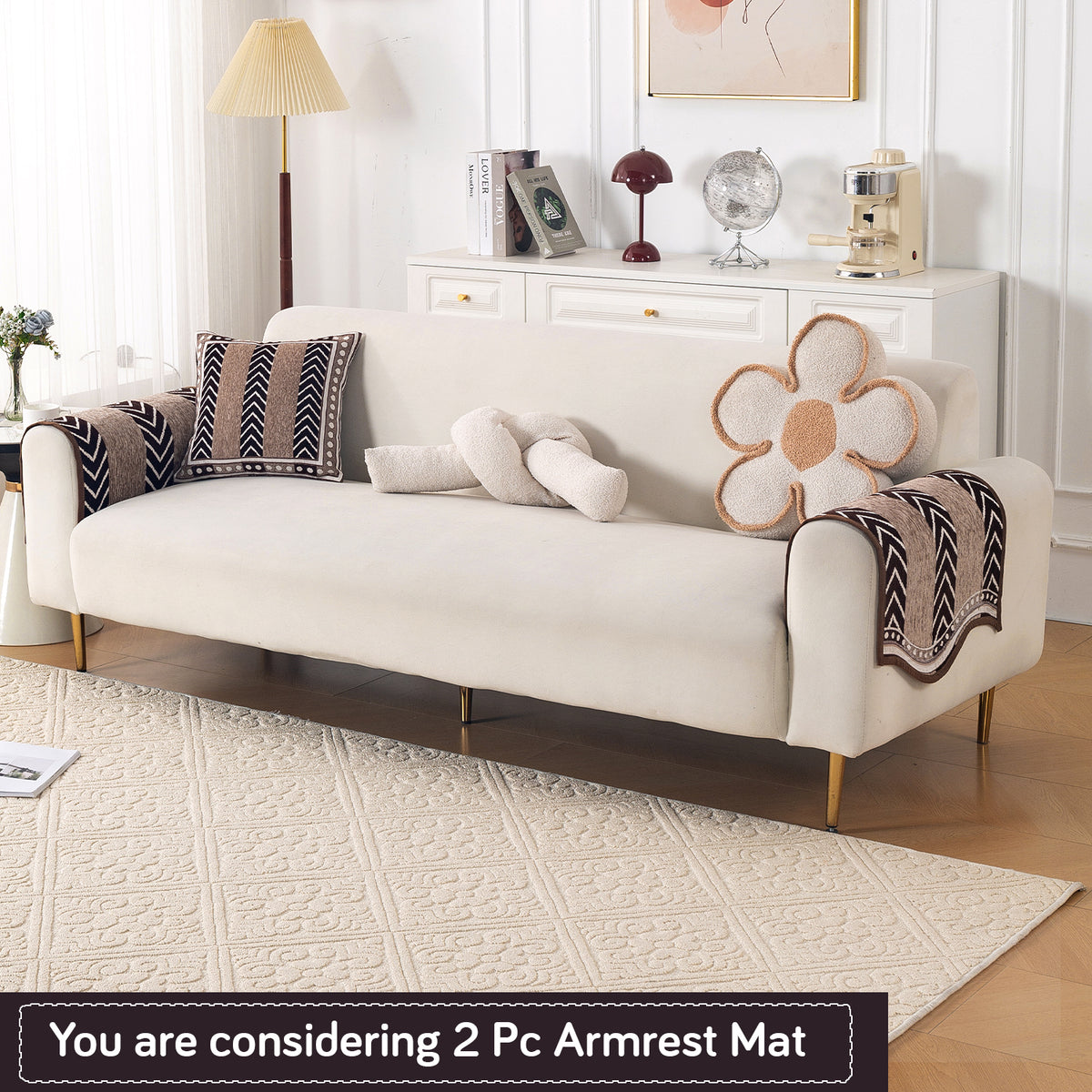Serene Curves Sofa Cover Mat, Nomad Chevron