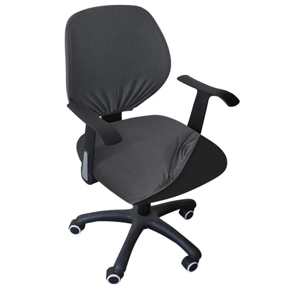 Buy Dark Grey Stretch Jacquard revolving chair cover | Hokipo