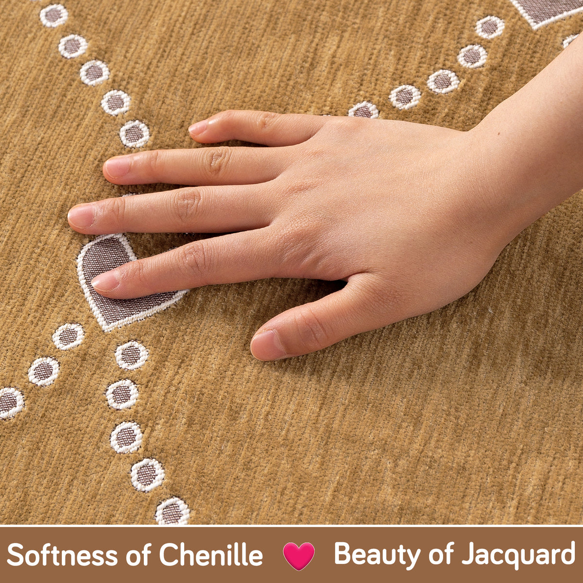 Serene Curves Sofa Cover Mat, Love Trails