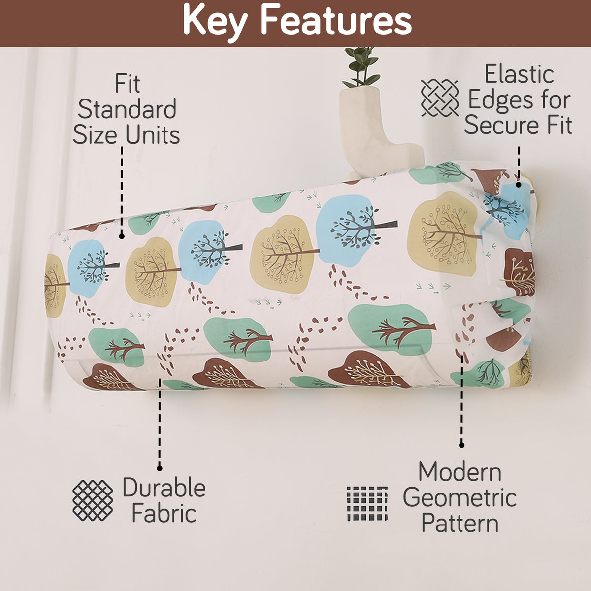 Dustproof, Waterproof & Washable Indoor AC Cover - Nature Trees