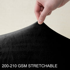 Elastic Stretchable Premium Velvet Recliner Cover, Black