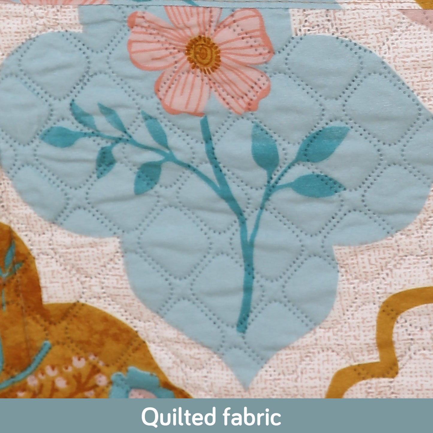 Polyester Printed Quilted Sofa Cover Mats, Quatrefoil Multicolor