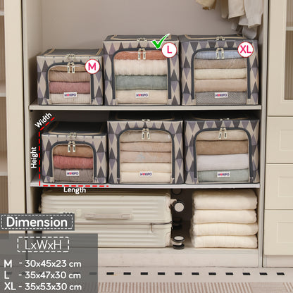 Foldable Cloth Storage  Box Organizer for Wardrobe - Ash Mirage
