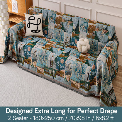 All-Season Chenille Sofa Throw, Canvas of Nature Series