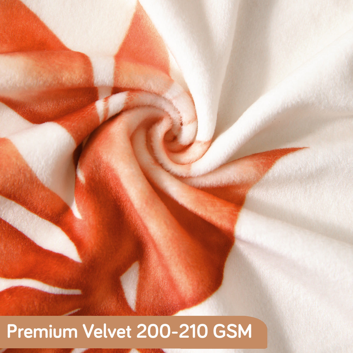 Buy Amber Serene Flora printed 200–210 GSM premium fabric velvet chair cover | HOKIPO