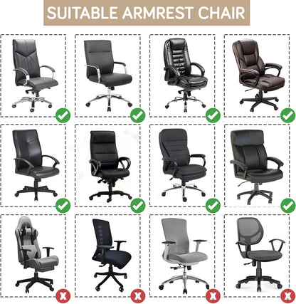 170gsm Jacquard Office Chair Arm Rest Cover (Zipper Style), 1 Pair, Beige