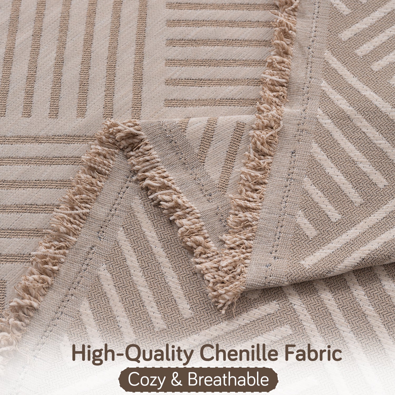 High Quality Chenille Fabric, Cozy & Breathable Sofa Throw - HOKIPO