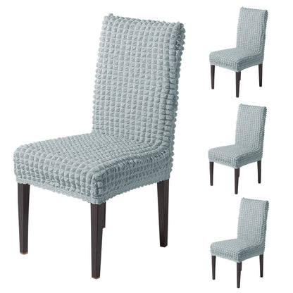 Aria Nova Bubble 280 GSM Dining Chair Cover Set of 1/2/4/6, Light Grey