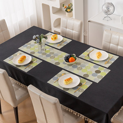 Color Splash PVC Mats for Dining Table, Bubble - Lemon Yellow