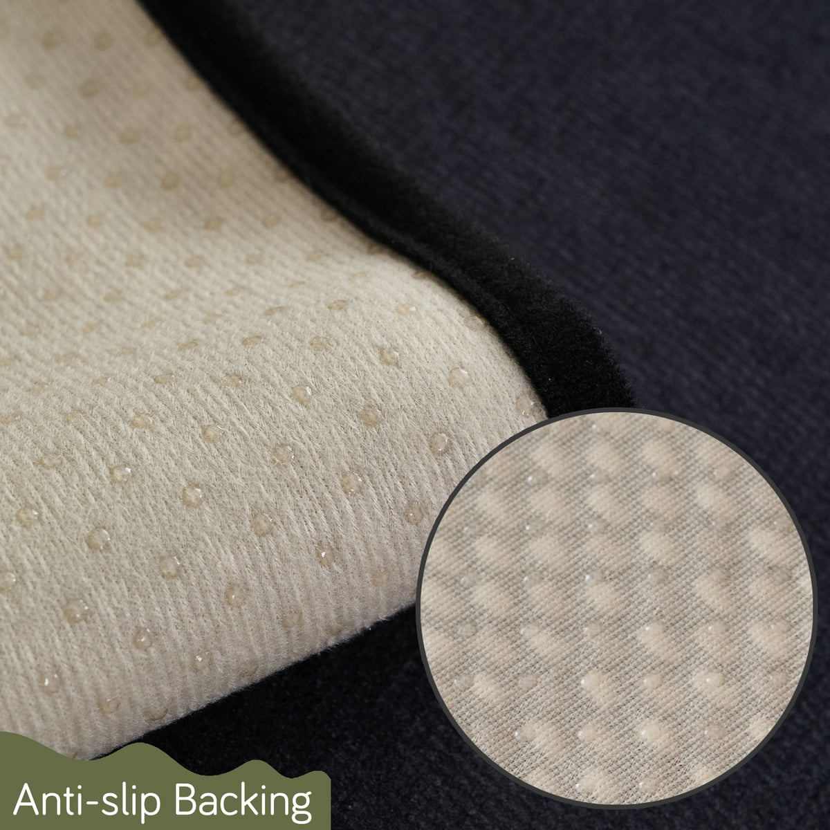 Arcea Chenille With Curved Edges Sofa Cover Mat, Sage Curve