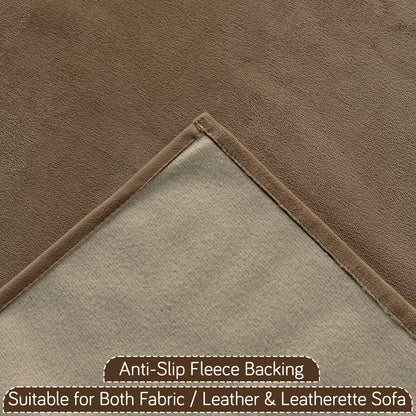 Holland Velvet 5-Seater Sofa Cover (3+1+1), TasselTone Series | Warm Taupe