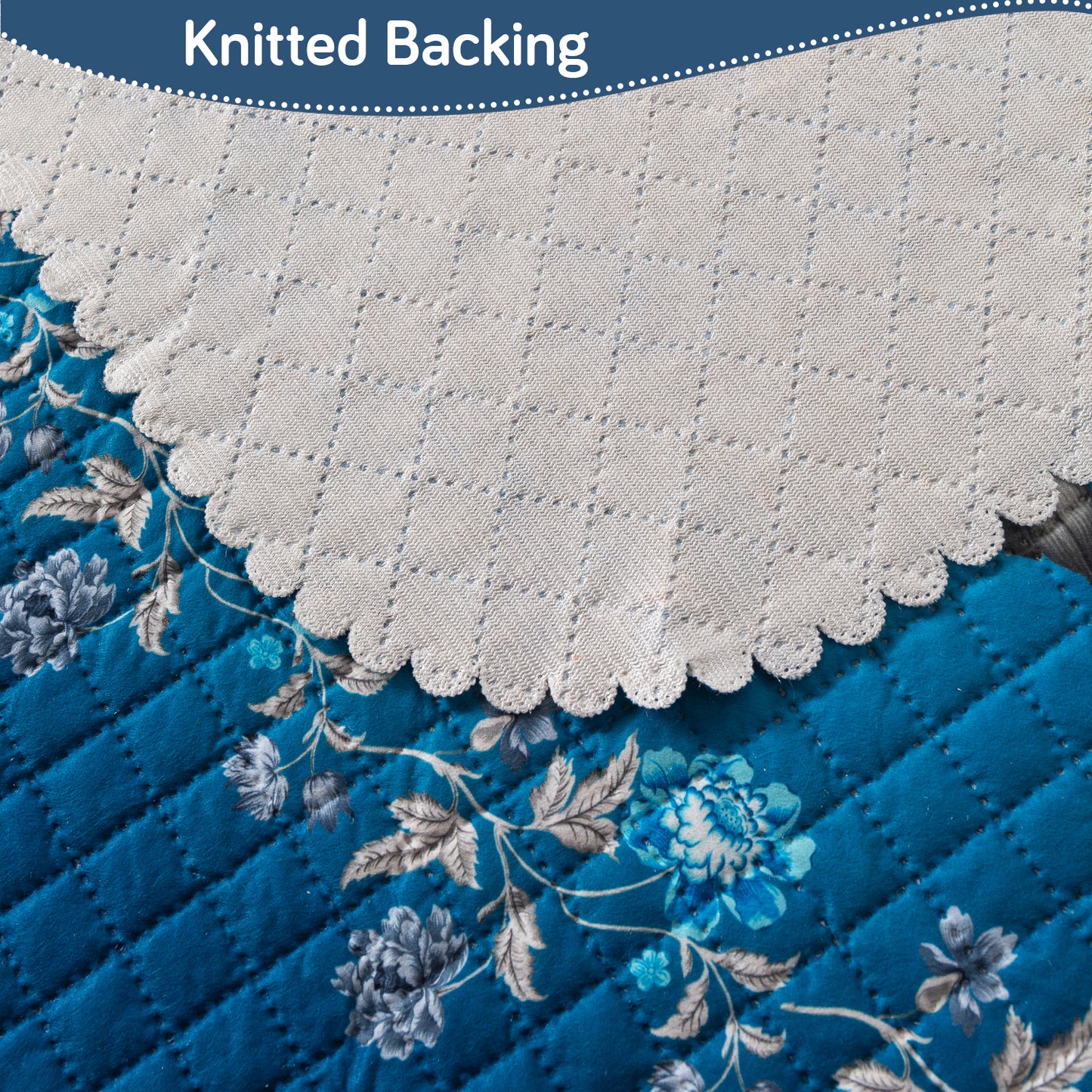 LoomVerse Quilted Sofa Cover Set Washable Sofa Panel for Seat & Back - Royal Meadow