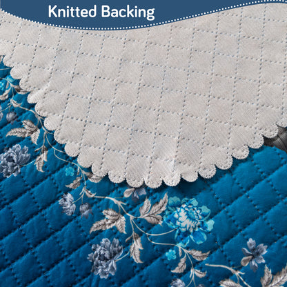 LoomVerse Quilted Sofa Cover Set Washable Sofa Panel for Seat & Back - Royal Meadow