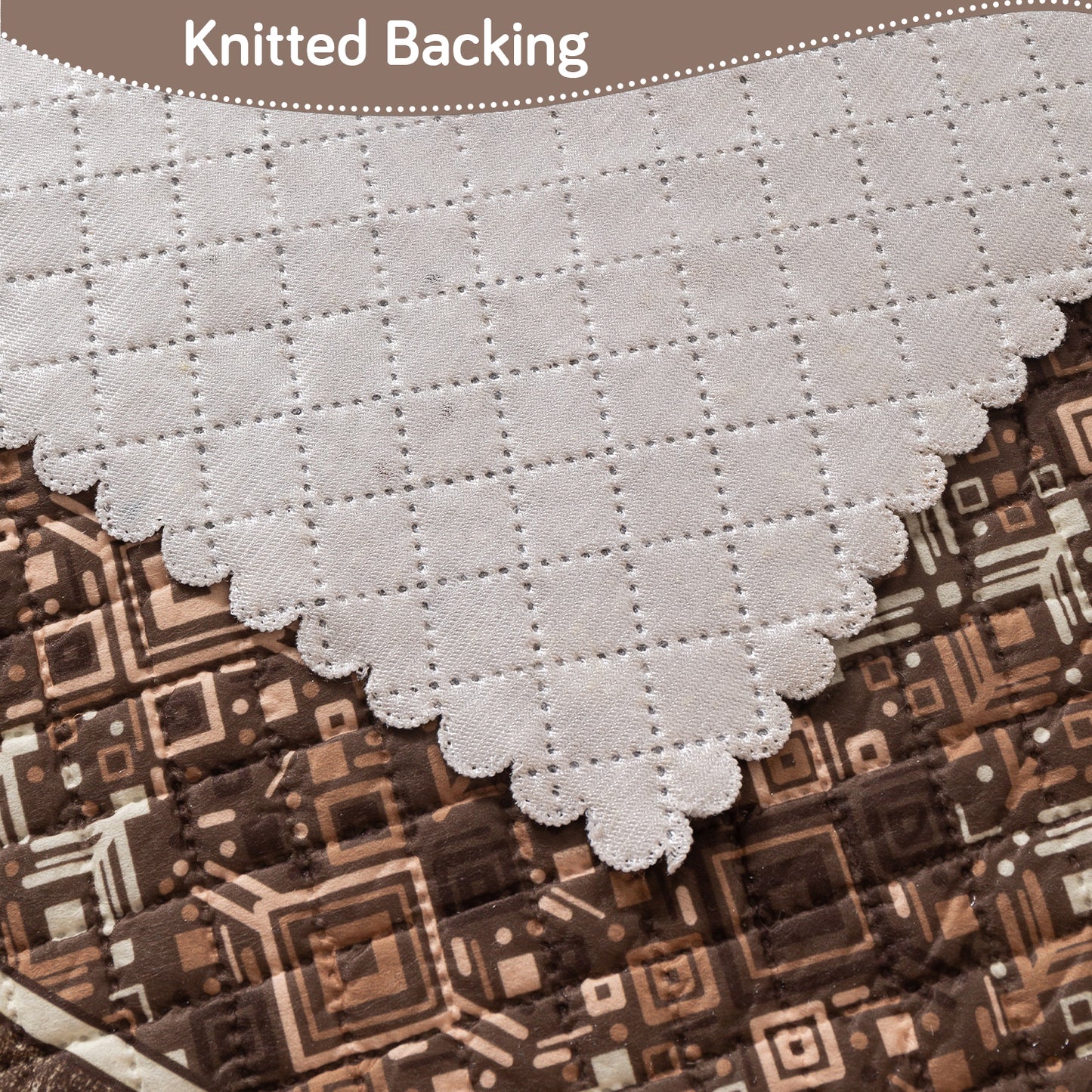 LoomVerse Quilted Sofa Cover Set Washable Sofa Panel for Seat & Back - Rustic Lattice