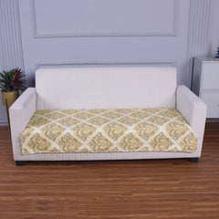 Quilted Sofa Seat Mat Covers for 1/2/3 Seater Sofa, Damask Beige