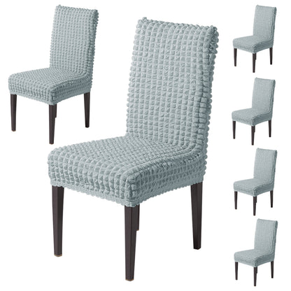 Aria Nova Bubble 280 GSM Dining Chair Cover Set of 1/2/4/6, Light Grey