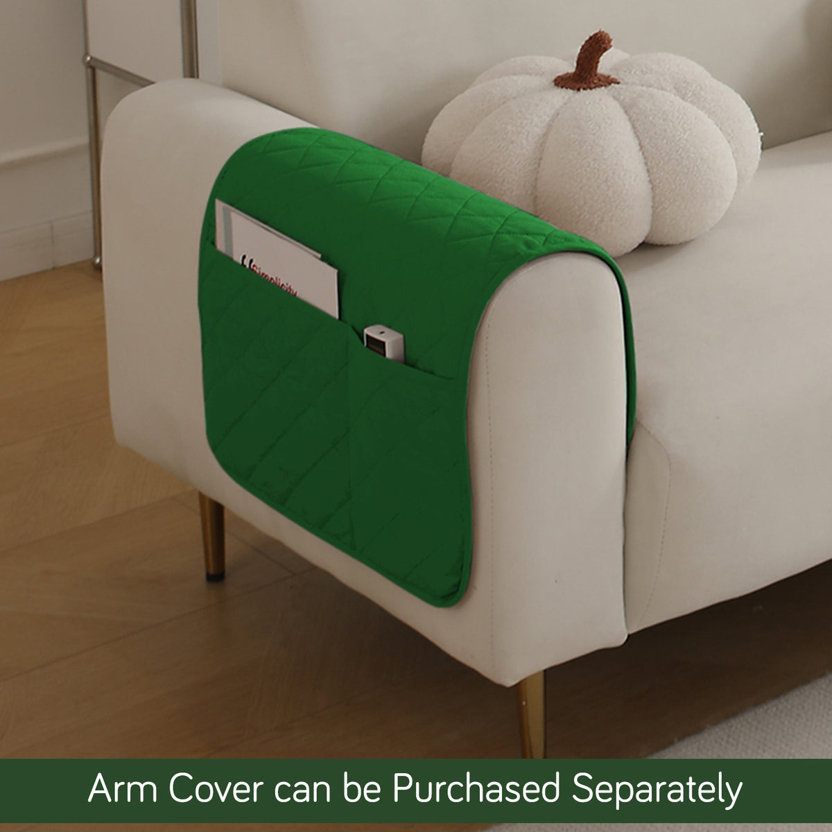 Drylin Quilted Sofa Cover Mat, Green