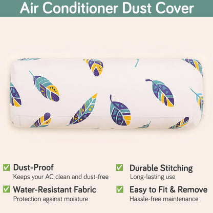 Dustproof, Waterproof & Washable Indoor AC Cover - Boho Feathers