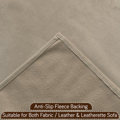 Holland Velvet 5-Seater Sofa Cover (3+1+1), TasselTone Series | Sand Beige