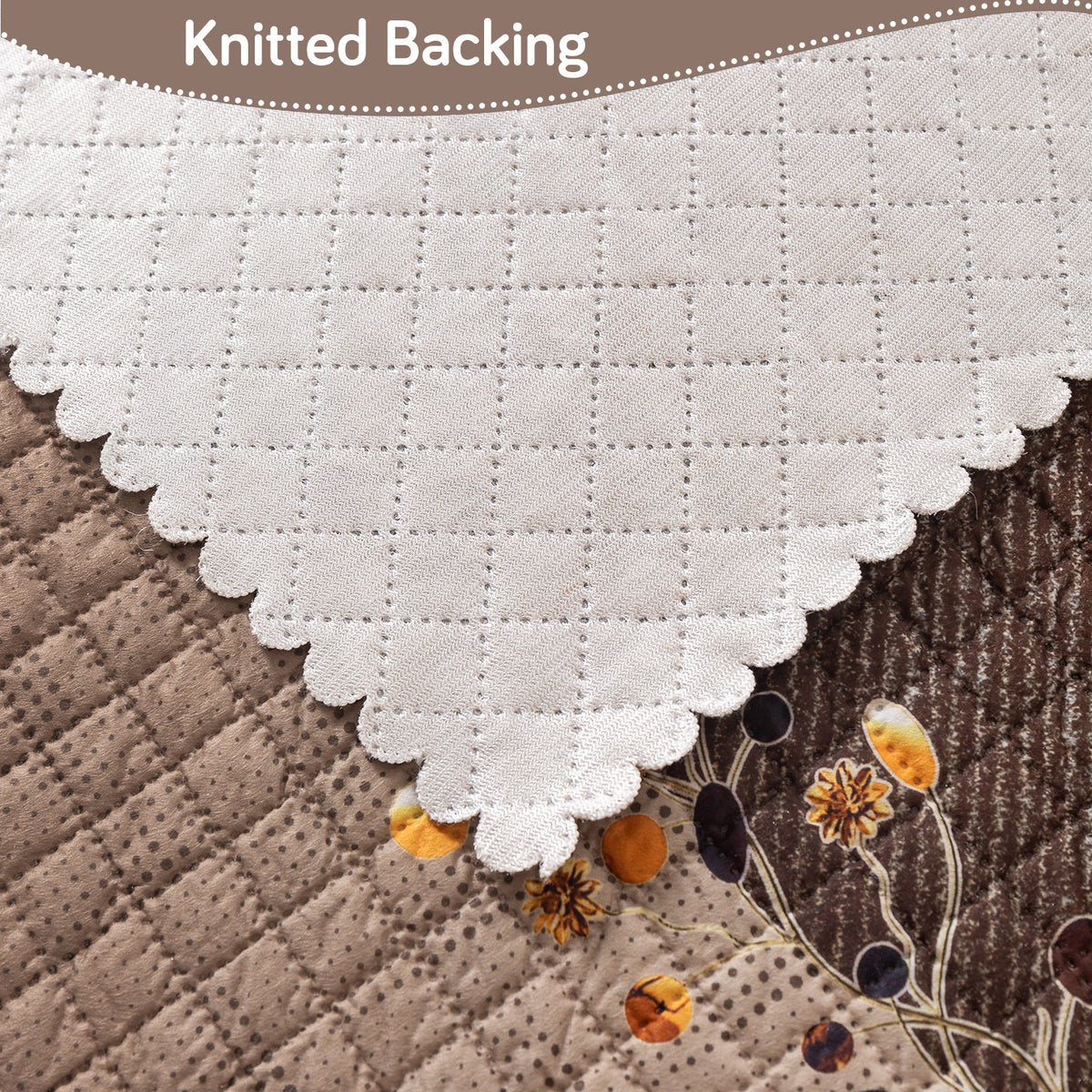 LoomVerse Quilted Sofa Cover Set Washable Sofa Panel for Seat & Back - Autumn Drape