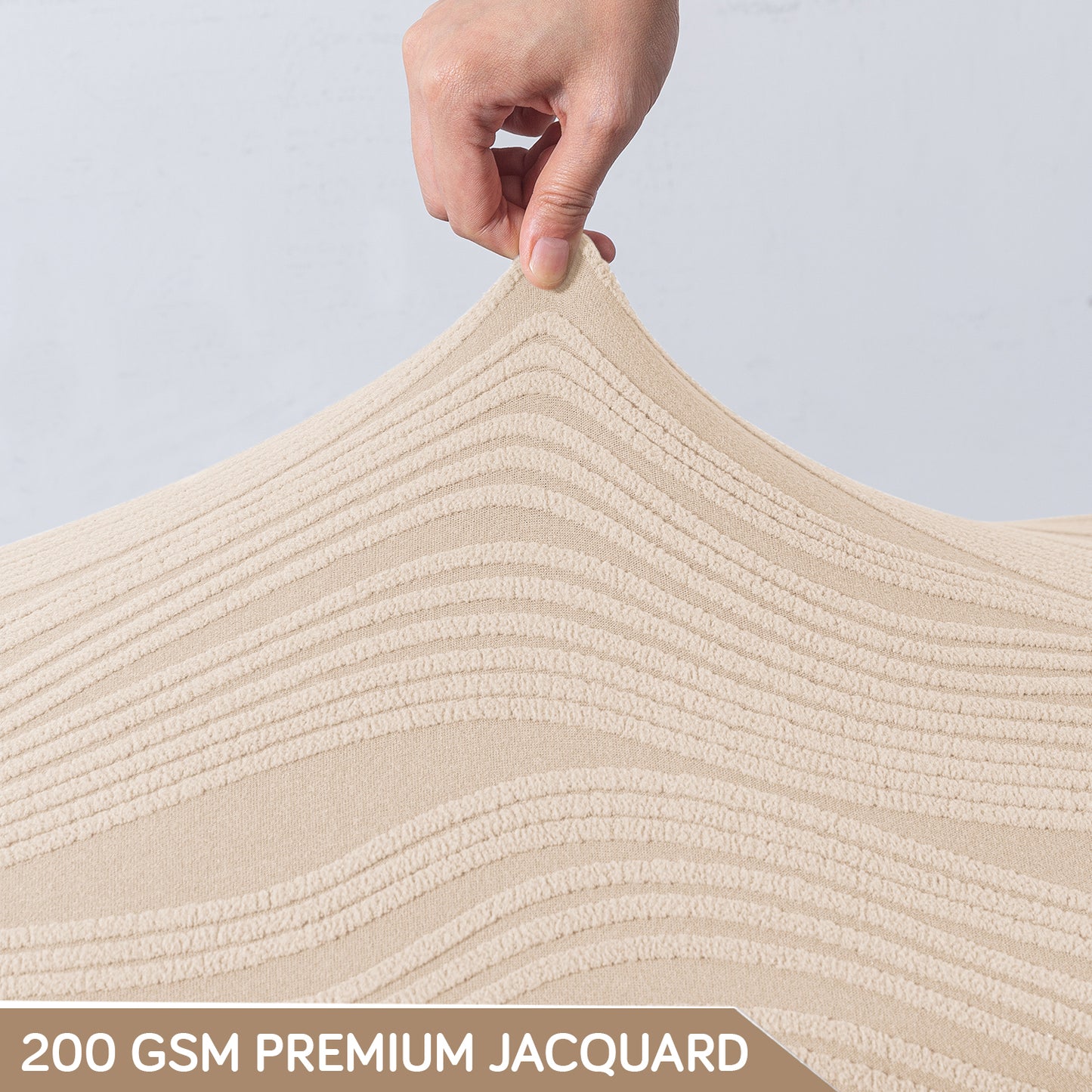 Nestiva Series 200gsm Knitting Jacquard Bench Cover - Skimmed Cream