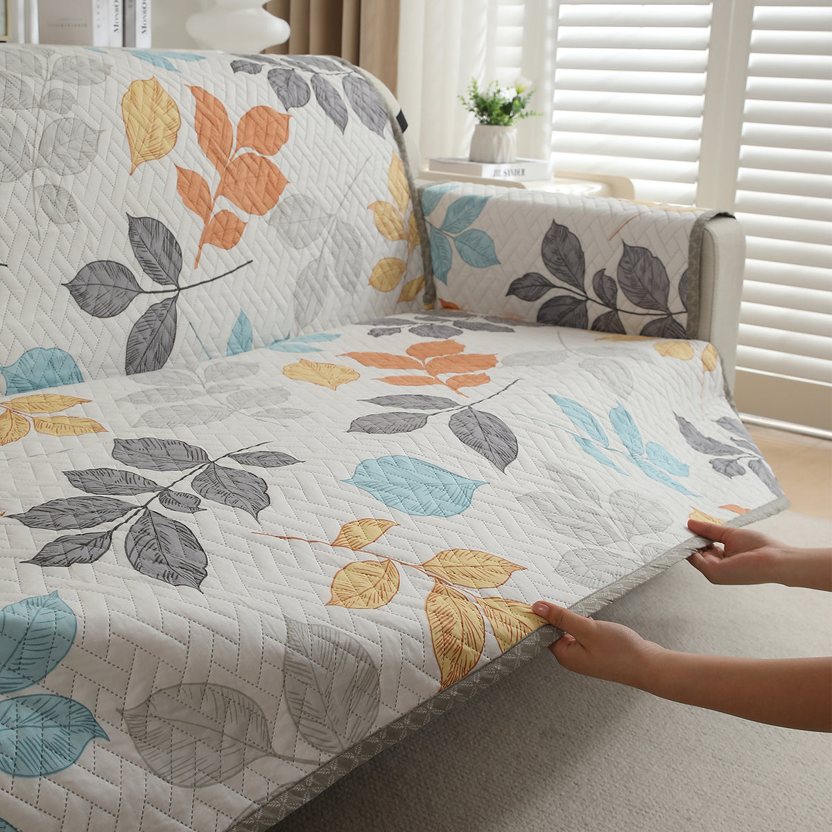 quilted sofa cover