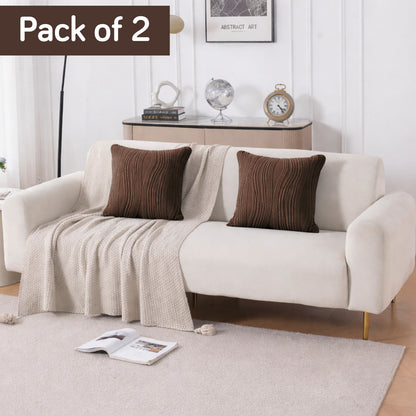 Nestiva Series Premium Knitting Jacquard Sofa Cushion Cover - Chocolate Brown
