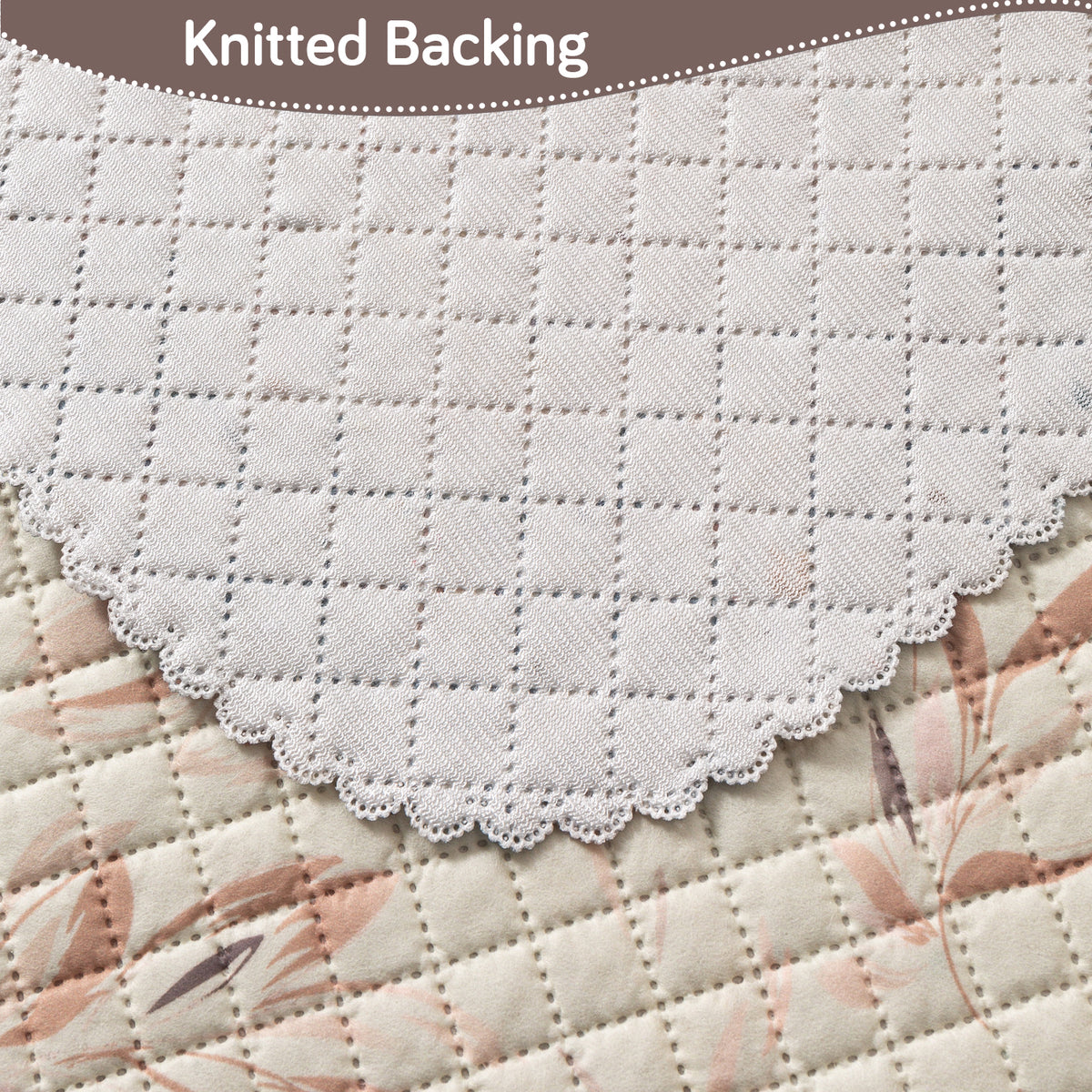 LoomVerse Quilted Sofa Cover Set Washable Sofa Panel for Seat & Back - Petal Harmony