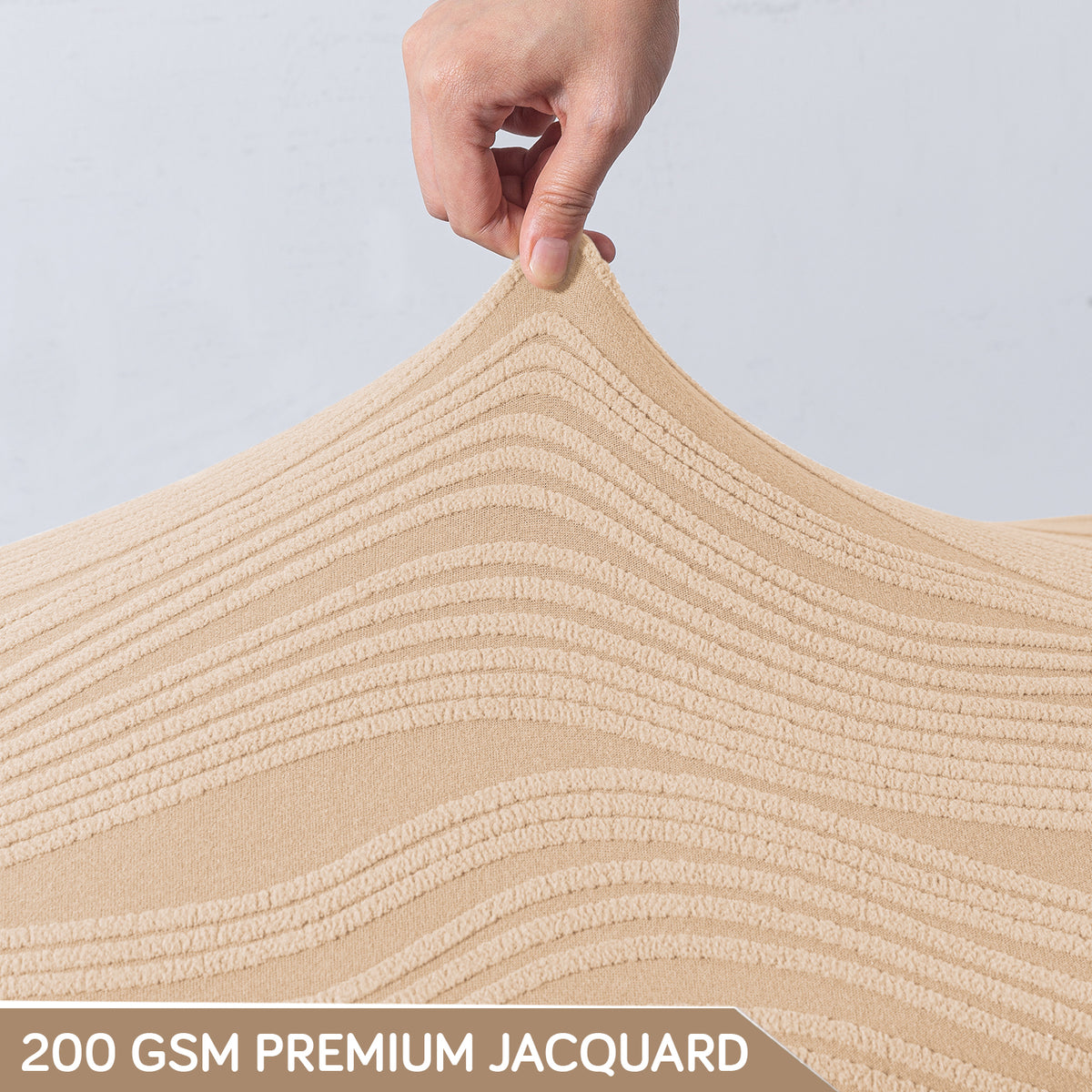Nestiva Series 200gsm Knitting Jacquard Bench Cover - Blush Beige