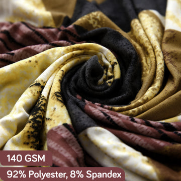 Polyester machine washable Wine Abstract Geometry Fabric elastic sofa cover