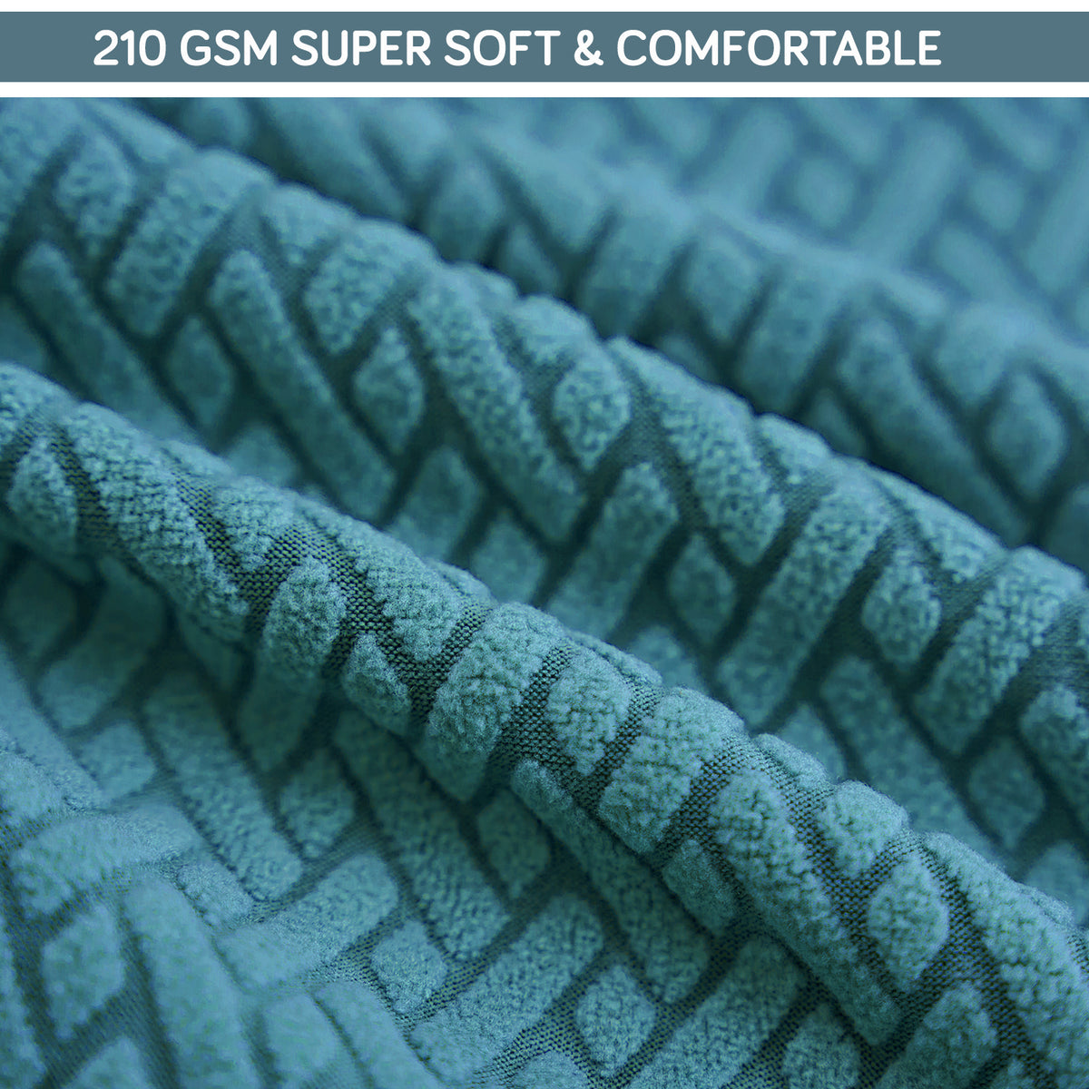 Premium Jacquard Fully Covered Cover for Swivel Dining Chair with Arms, Turquoise