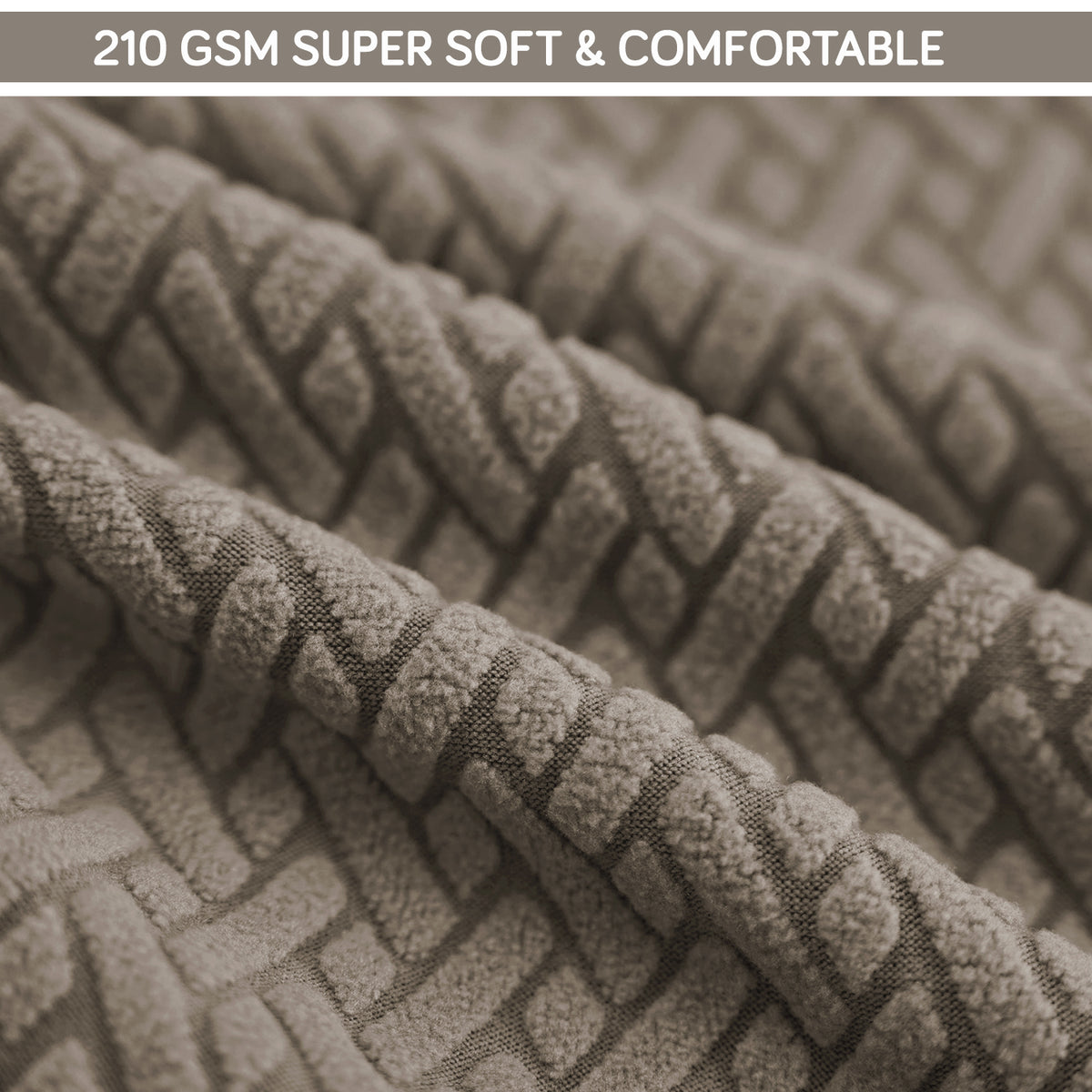 Premium Jacquard Fully Covered Cover for Swivel Dining Chair with Arms, Taupe Brown
