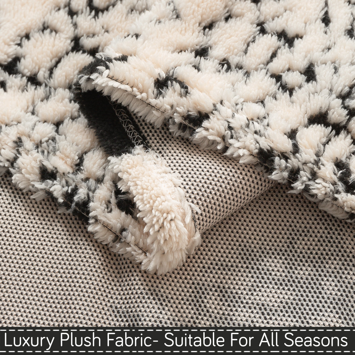 Buy Textured Stripe Noirea Series Luxury Plush Fabric Sofa Throw | HOKIPO