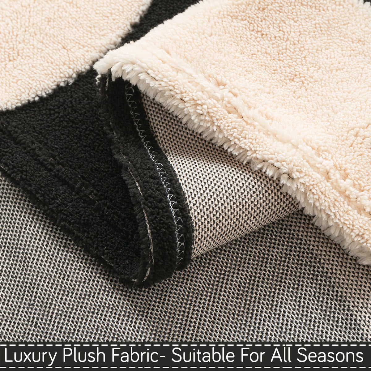 Buy Wavy Stripe Noirea Series Luxury Plush Fabric Sofa Throw | HOKIPO