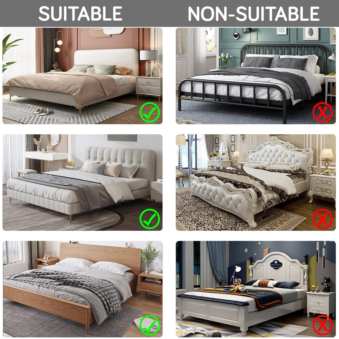 HOKIPO Jacquard Stretchable Bed Headboard Cover, Maroon