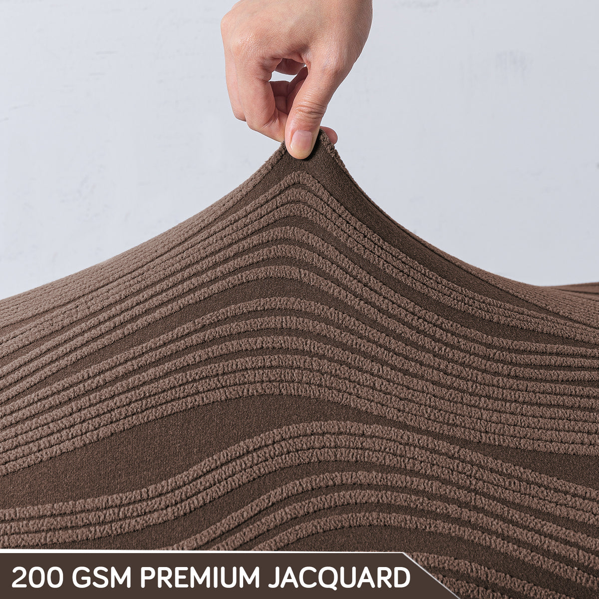 Nestiva Series 200gsm Knitting Jacquard Bench Cover - Chocolate Brown