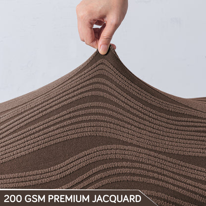 Nestiva Series 200gsm Knitting Jacquard Bench Cover - Chocolate Brown