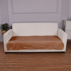 Quilted Sofa Cover Mat for 1/2/3 Seater Sofa, Brown