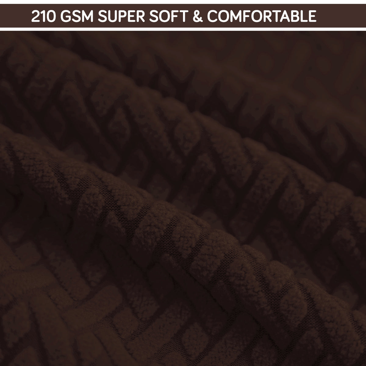 Premium Jacquard Fully Covered Cover for Swivel Dining Chair with Arms, Chocolate Brown