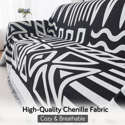 High Quality Chenille Fabric, Cozy & Breathable Sofa Throw - HOKIPO