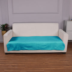 Quilted Sofa Cover Mat for 1/2/3 Seater Sofa, Teal