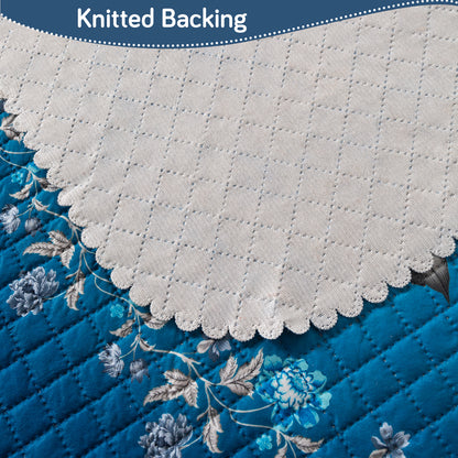 LoomVerse Quilted Sofa Cover Set Washable Sofa Panel for Seat & Back - Royal Meadow