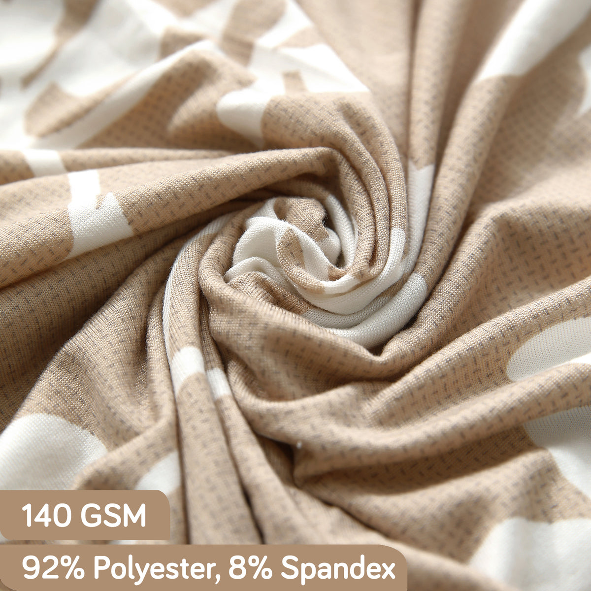 Buff brown silhouette floral print modern elastic sofa cover sets 